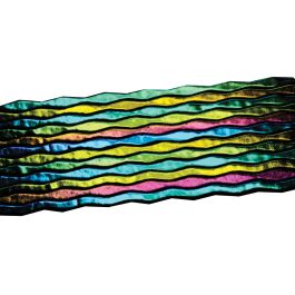 CBS 96 COE Primary Colors Dichroic Wavy Firestrips 6mm